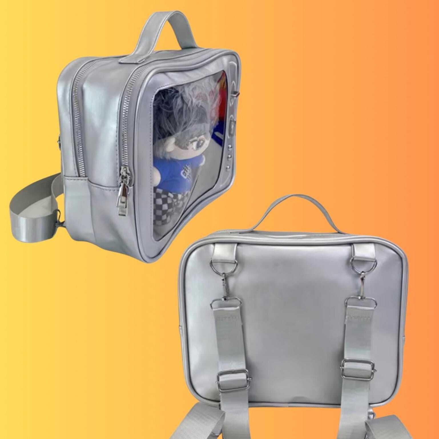 Mini Black Convertible Ita Bag for Plushies and Pins Mini Black Convertible Ita Bag for Plushies and Pins