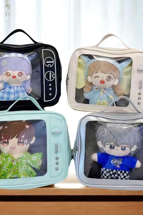 Mini Black Convertible Ita Bag for Plushies and Pins