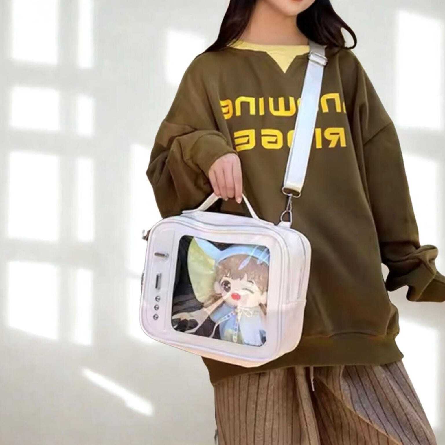 Mini Black Convertible Ita Bag for Plushies and Pins Mini Black Convertible Ita Bag for Plushies and Pins