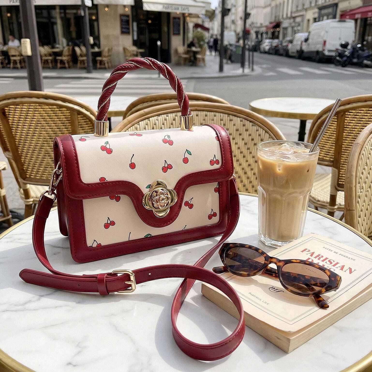 Mini Gold Cherry Crossbody Bag Mini Gold Cherry Crossbody Bag