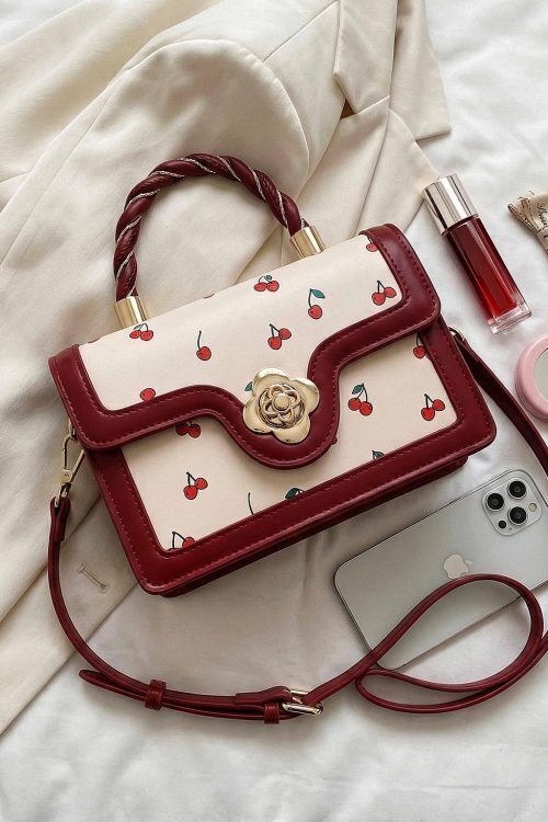 Mini Gold Cherry Crossbody Bag