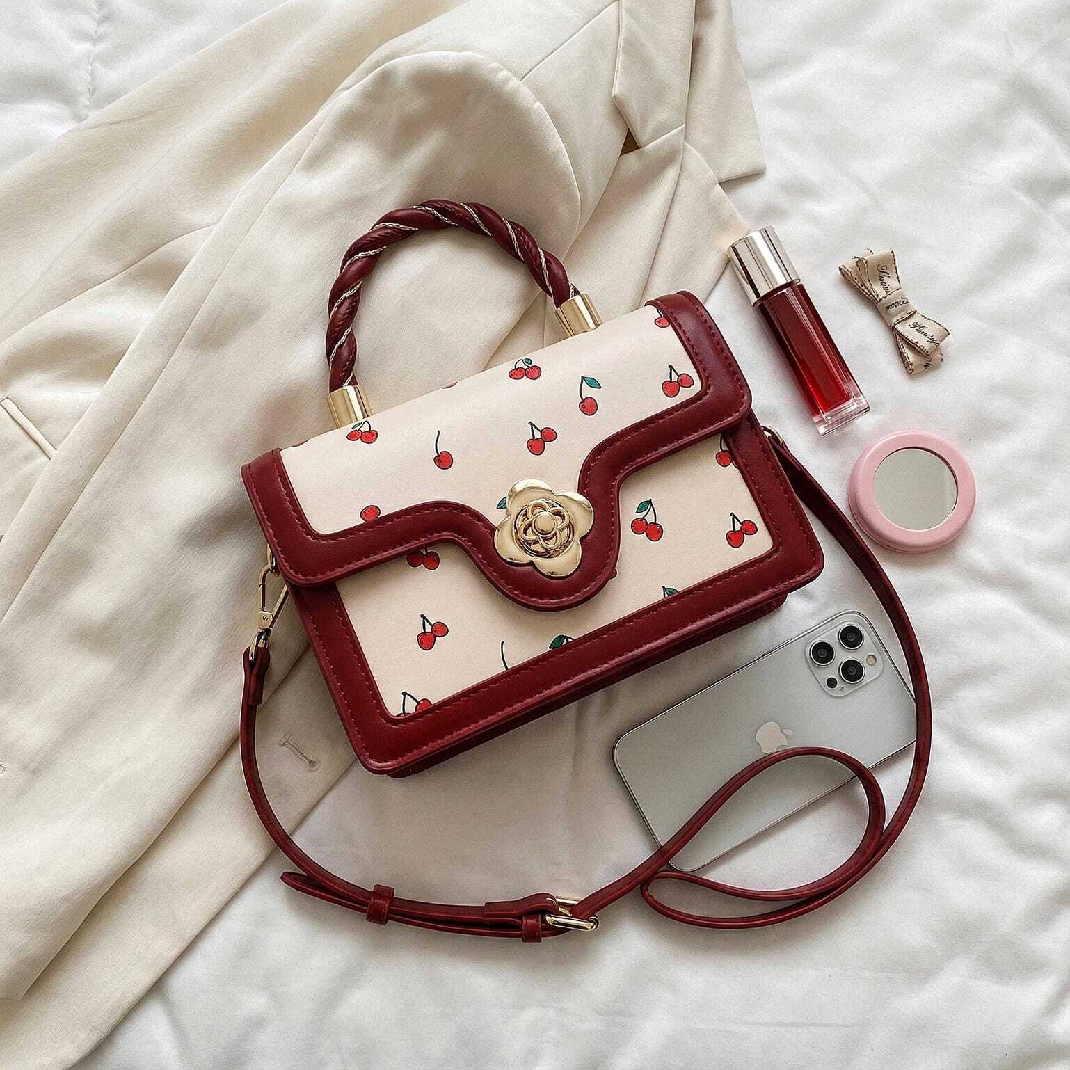 Mini Gold Cherry Crossbody Bag Mini Gold Cherry Crossbody Bag
