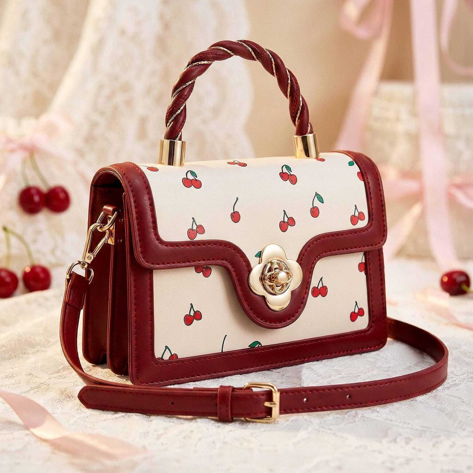 Mini Gold Cherry Crossbody Bag Mini Gold Cherry Crossbody Bag
