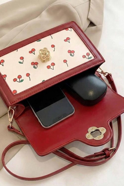 Mini Gold Cherry Crossbody Bag