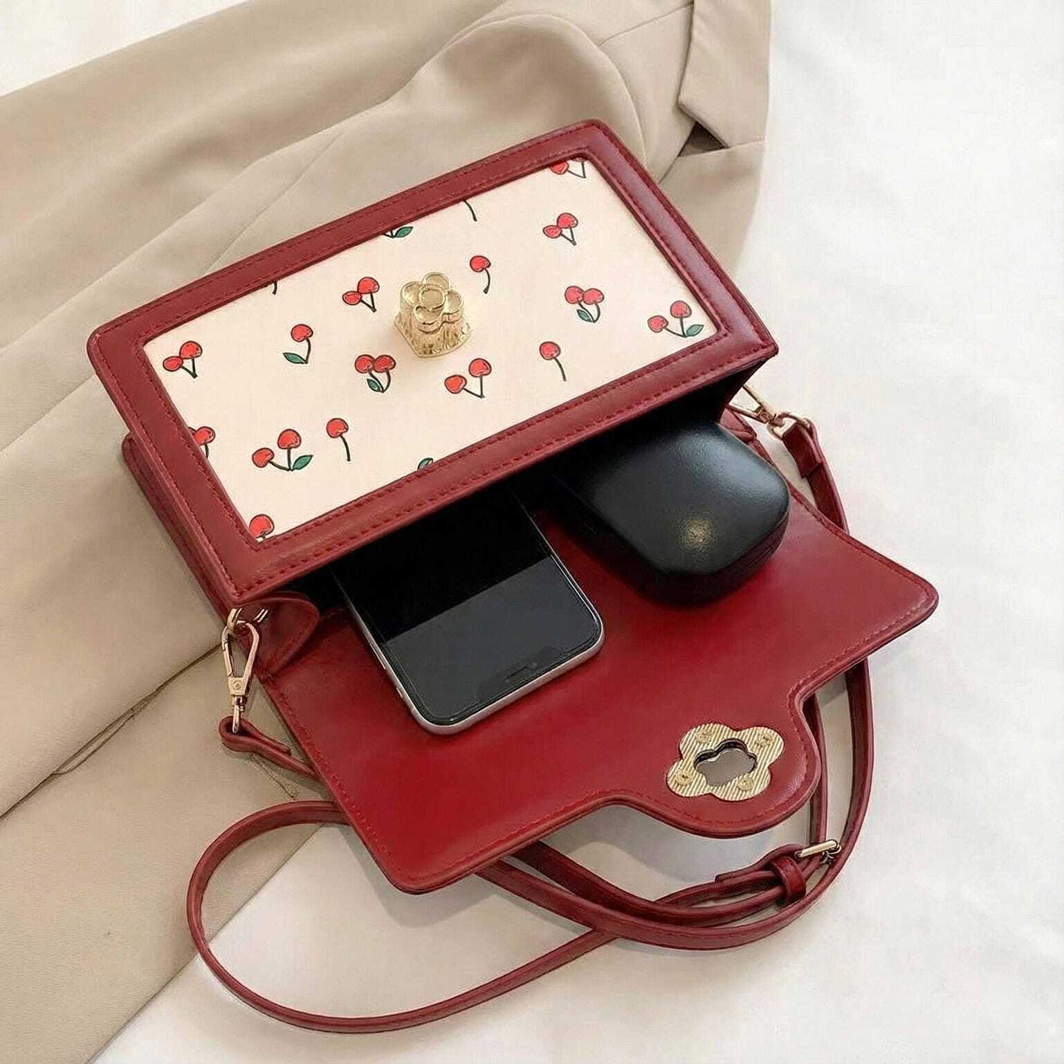 Mini Gold Cherry Crossbody Bag Mini Gold Cherry Crossbody Bag