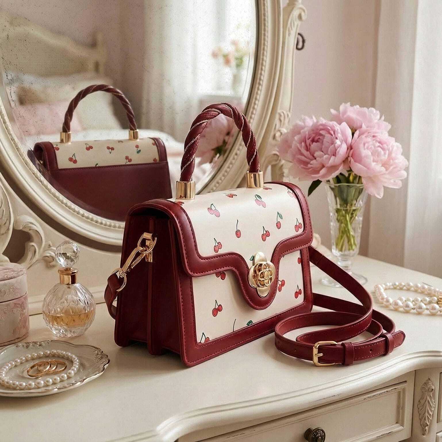 Mini Gold Cherry Crossbody Bag Mini Gold Cherry Crossbody Bag