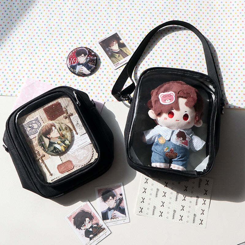 Mini Ita Crossbody Bag with Clear Window and Included Insert for Plushies and Pins Mini Ita Crossbody Bag with Clear Window and Included Insert for Plushies and Pins