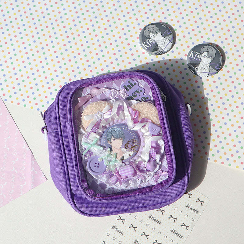 Mini Ita Crossbody Bag with Clear Window and Included Insert for Plushies and Pins Mini Ita Crossbody Bag with Clear Window and Included Insert for Plushies and Pins