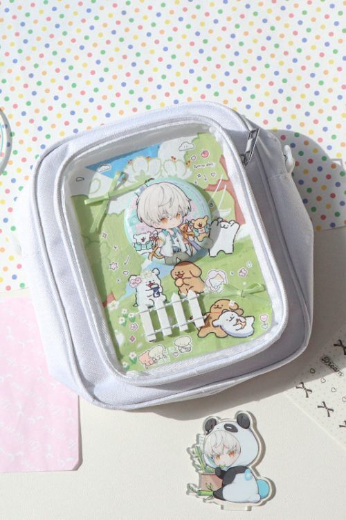 Mini Ita Crossbody Bag with Clear Window and Included Insert for Plushies and Pins