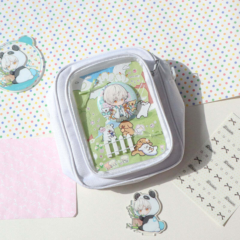 Mini Ita Crossbody Bag with Clear Window and Included Insert for Plushies and Pins Mini Ita Crossbody Bag with Clear Window and Included Insert for Plushies and Pins