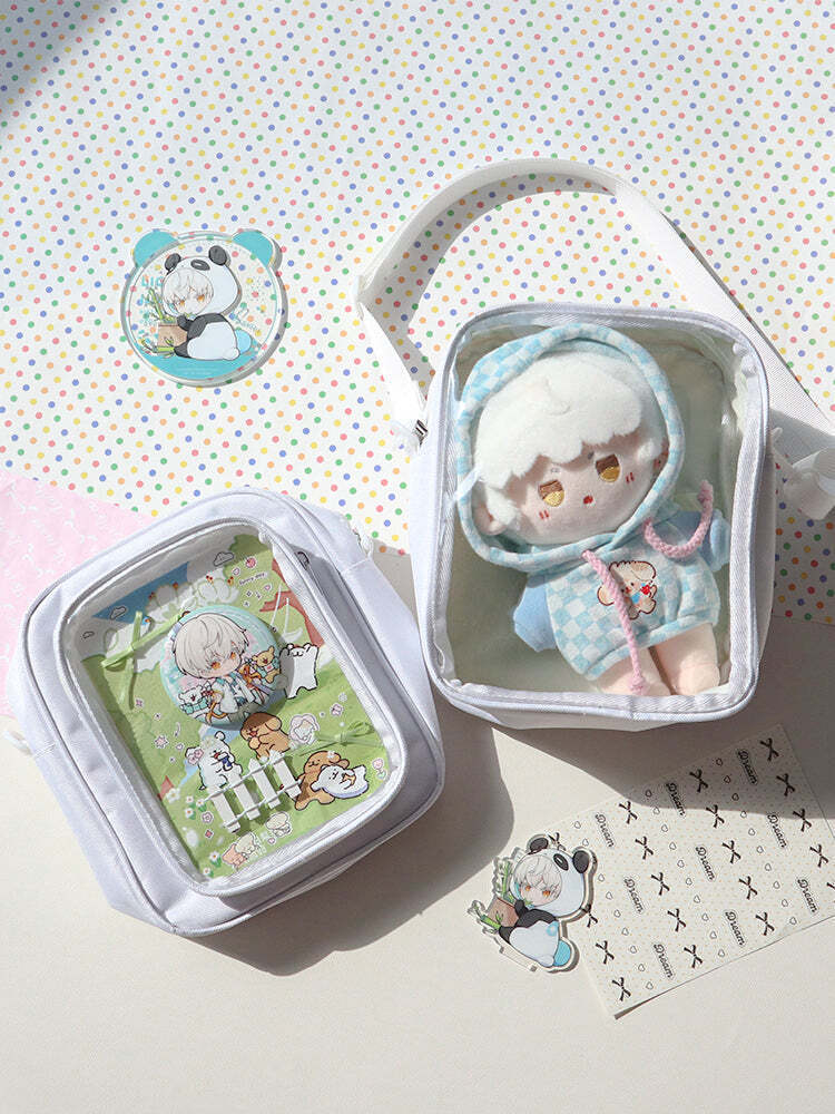 Mini Ita Crossbody Bag with Clear Window and Included Insert for Plushies and Pins Mini Ita Crossbody Bag with Clear Window and Included Insert for Plushies and Pins