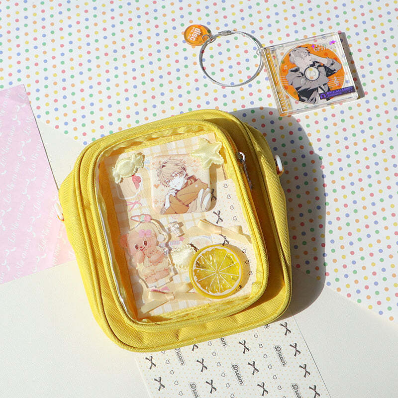 Mini Ita Crossbody Bag with Clear Window and Included Insert for Plushies and Pins Mini Ita Crossbody Bag with Clear Window and Included Insert for Plushies and Pins