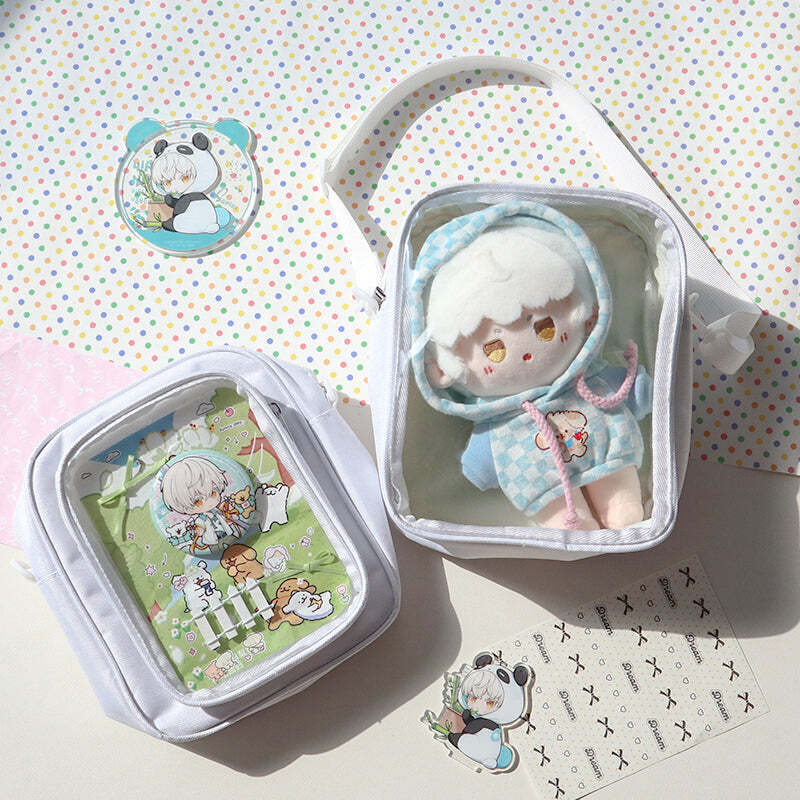 Mini Ita Crossbody Bag with Clear Window and Included Insert for Plushies and Pins Mini Ita Crossbody Bag with Clear Window and Included Insert for Plushies and Pins