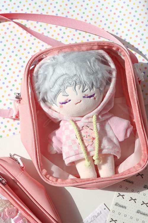 Mini Ita Crossbody Bag with Clear Window and Included Insert for Plushies and Pins