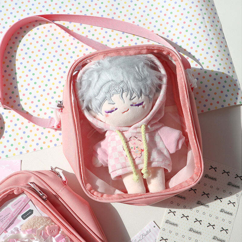 Mini Ita Crossbody Bag with Clear Window and Included Insert for Plushies and Pins Mini Ita Crossbody Bag with Clear Window and Included Insert for Plushies and Pins
