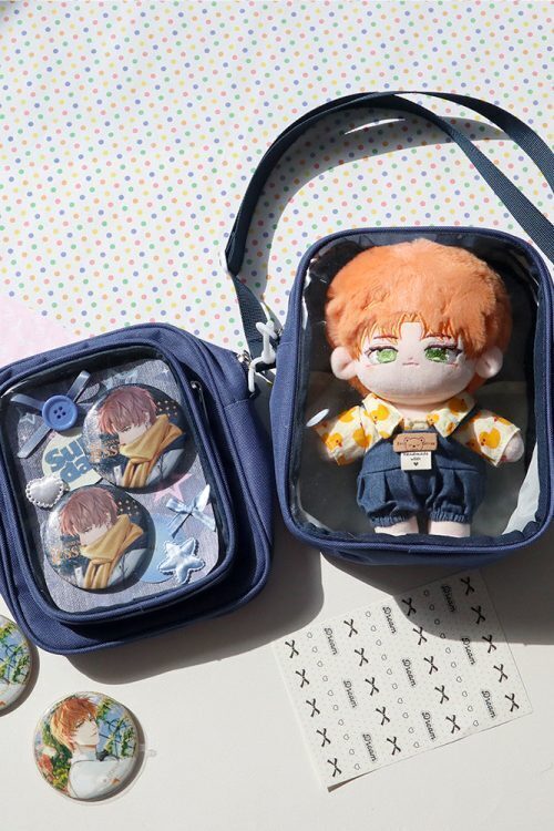 Mini Ita Crossbody Bag with Clear Window and Included Insert for Plushies and Pins