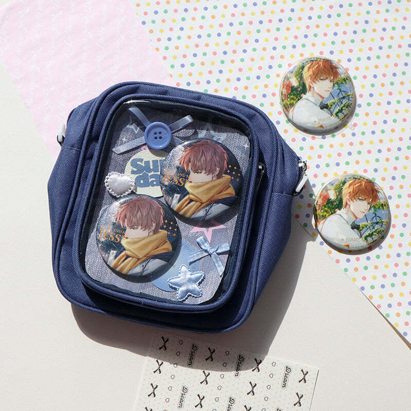 Mini Ita Crossbody Bag with Clear Window and Included Insert for Plushies and Pins Mini Ita Crossbody Bag with Clear Window and Included Insert for Plushies and Pins