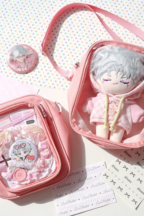 Mini Ita Crossbody Bag with Clear Window and Included Insert for Plushies and Pins