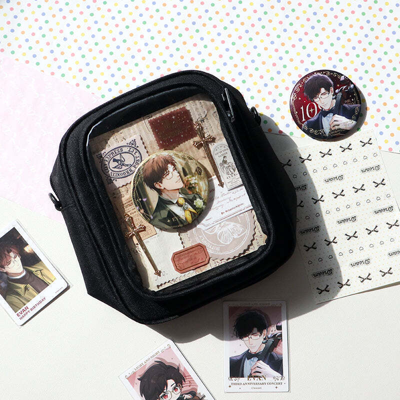 Mini Ita Crossbody Bag with Clear Window and Included Insert for Plushies and Pins Mini Ita Crossbody Bag with Clear Window and Included Insert for Plushies and Pins