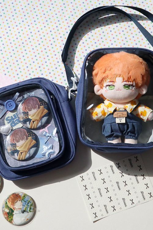 Mini Ita Crossbody Bag with Clear Window and Included Insert for Plushies and Pins