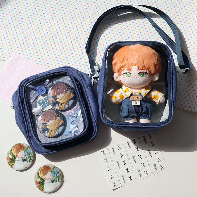 Mini Ita Crossbody Bag with Clear Window and Included Insert for Plushies and Pins Mini Ita Crossbody Bag with Clear Window and Included Insert for Plushies and Pins