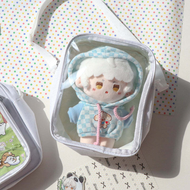 Mini Ita Crossbody Bag with Clear Window and Included Insert for Plushies and Pins Mini Ita Crossbody Bag with Clear Window and Included Insert for Plushies and Pins