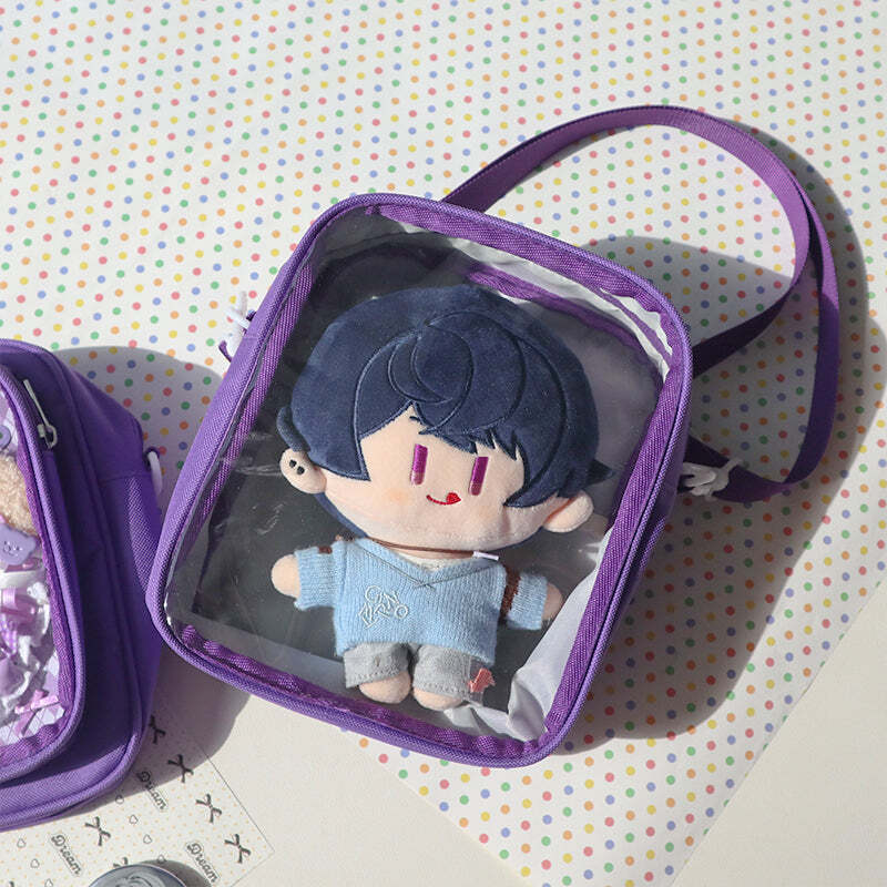 Mini Ita Crossbody Bag with Clear Window and Included Insert for Plushies and Pins Mini Ita Crossbody Bag with Clear Window and Included Insert for Plushies and Pins