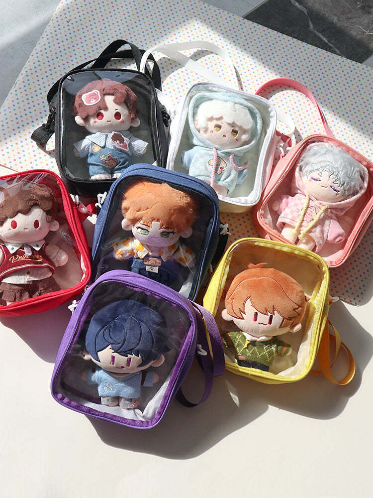 Mini Ita Crossbody Bag with Clear Window and Included Insert for Plushies and Pins Mini Ita Crossbody Bag with Clear Window and Included Insert for Plushies and Pins