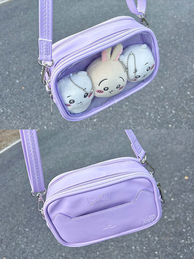 Mini Ita Crossbody Bag with Clear Window for Plushies and Pins Mini Ita Crossbody Bag with Clear Window for Plushies and Pins