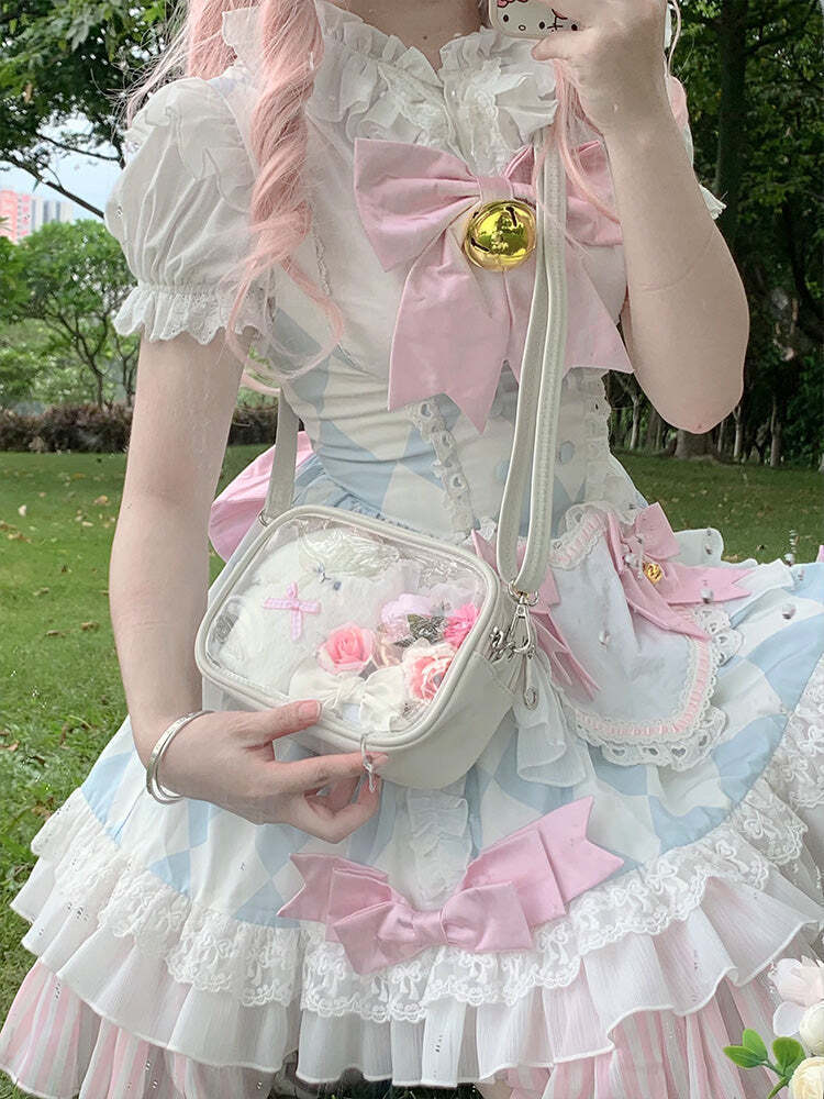 Mini Ita Crossbody Bag with Clear Window for Plushies and Pins Mini Ita Crossbody Bag with Clear Window for Plushies and Pins