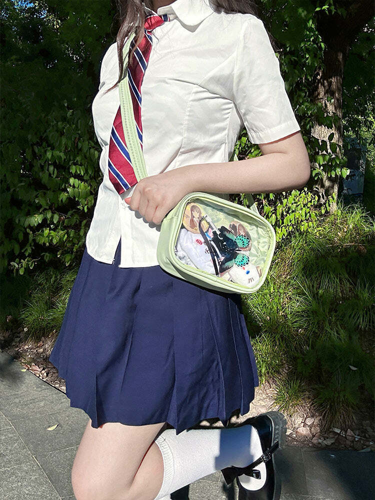 Mini Ita Crossbody Bag with Clear Window for Plushies and Pins Mini Ita Crossbody Bag with Clear Window for Plushies and Pins