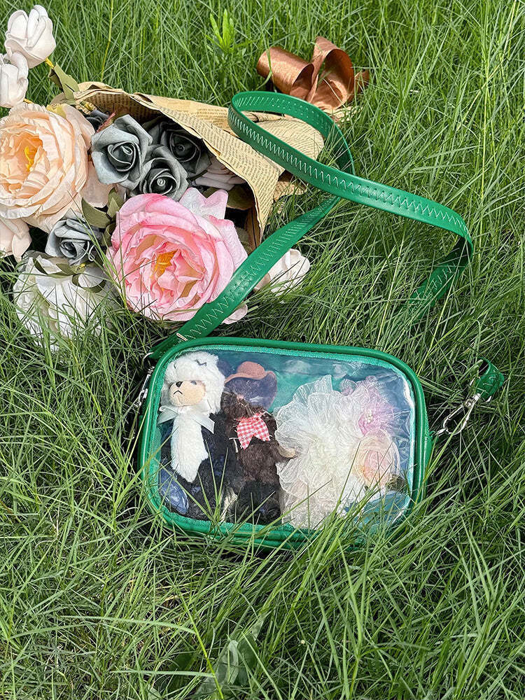 Mini Ita Crossbody Bag with Clear Window for Plushies and Pins Mini Ita Crossbody Bag with Clear Window for Plushies and Pins