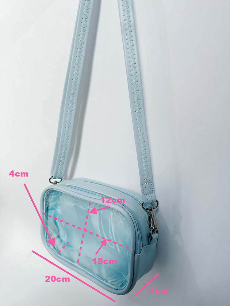 Mini Ita Crossbody Bag with Clear Window for Plushies and Pins Mini Ita Crossbody Bag with Clear Window for Plushies and Pins