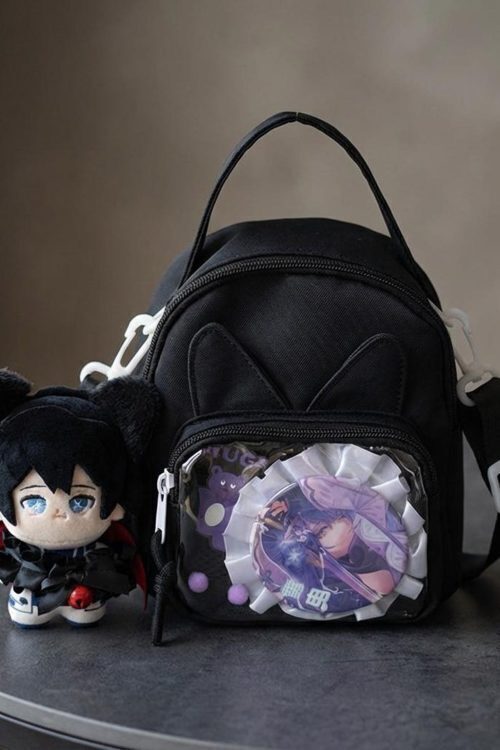 Mini Kawaii Ita Shoulder Bag with Clear Window for Plushies and Pins