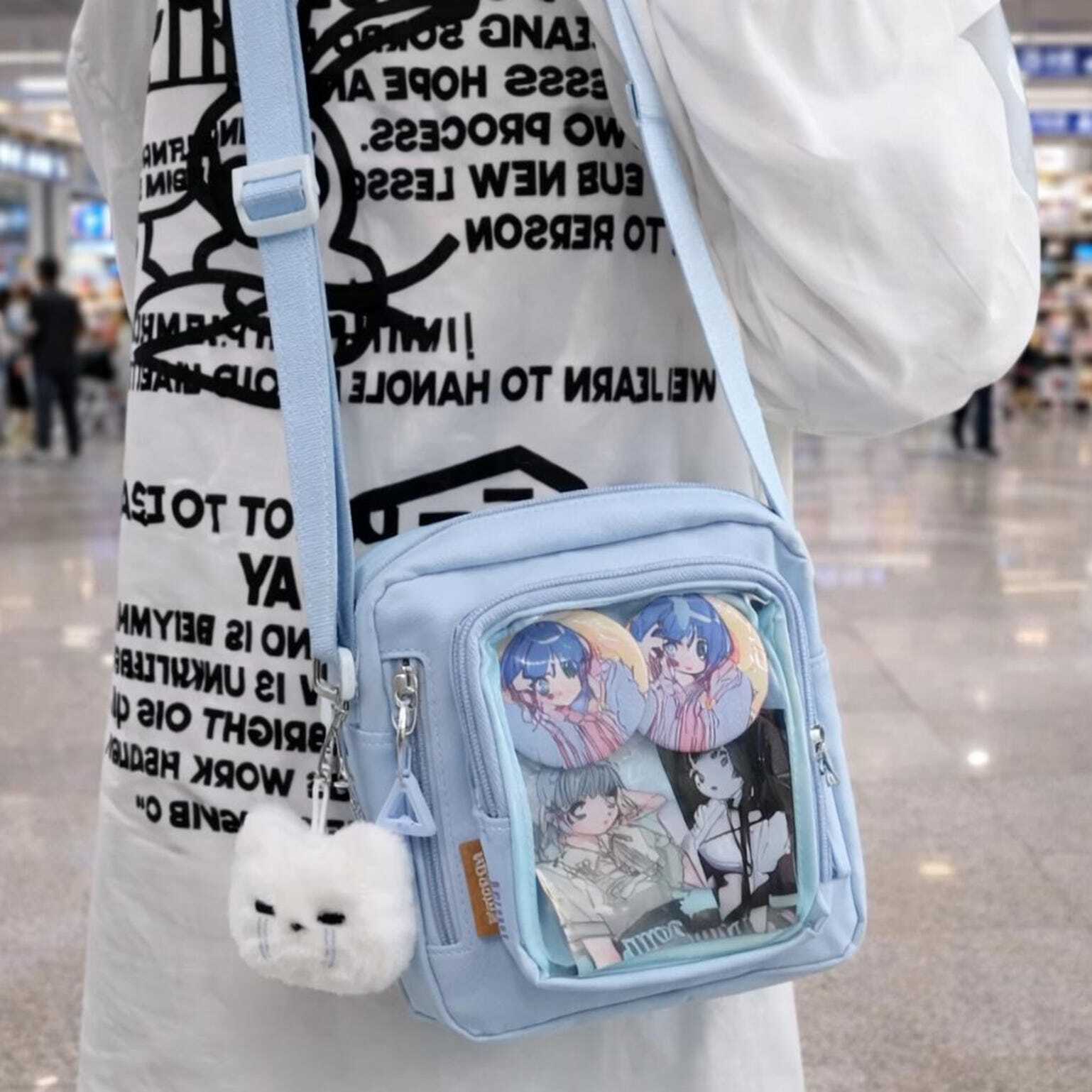 Mini Pastel Y2K Convertible Ita Bag for Pin Display Mini Pastel Y2K Convertible Ita Bag for Pin Display