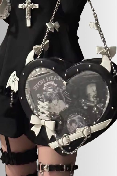 Mini Pink Heart Convertible Ita Bag for Pin Display