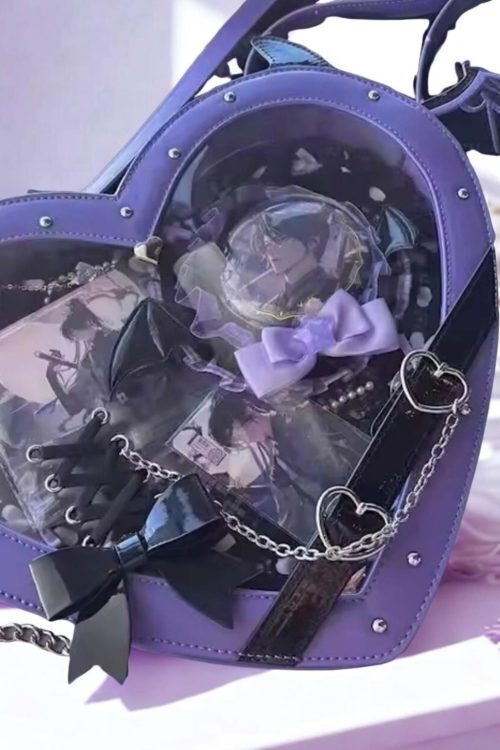 Mini Pink Heart Convertible Ita Bag for Pin Display