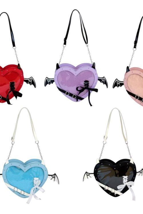 Mini Pink Heart Convertible Ita Bag for Pin Display
