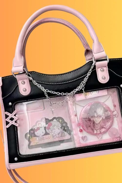 Mini Pink Ita Crossbody Bag for Pin Display