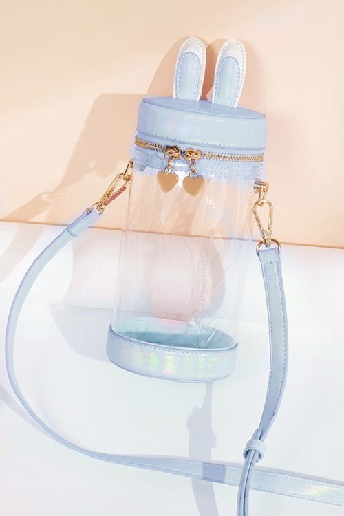 Mini White Bunny Ita Bag for Plushies and Pins