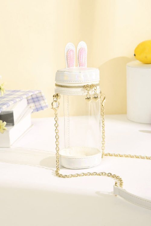 Mini White Bunny Ita Bag for Plushies and Pins