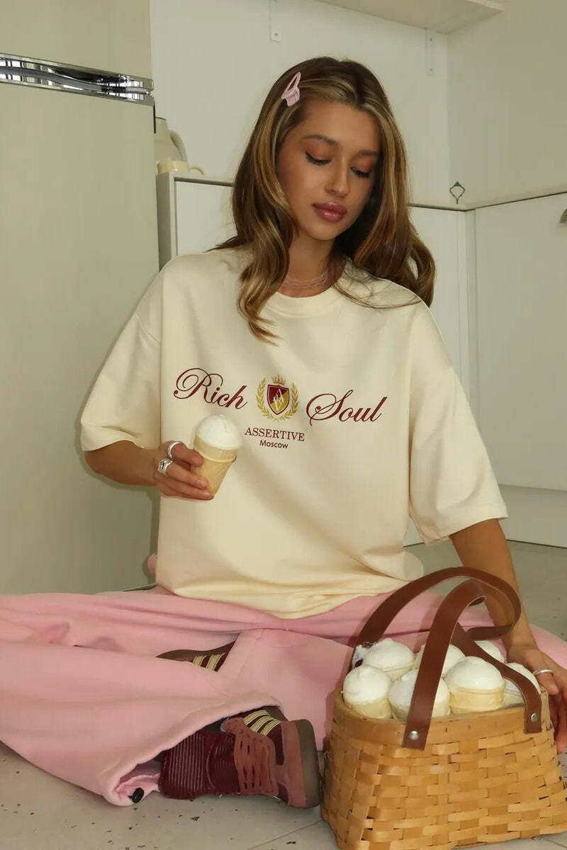 Minimalist Casual Fresh Print Cotton Short Sleeve T-shirt