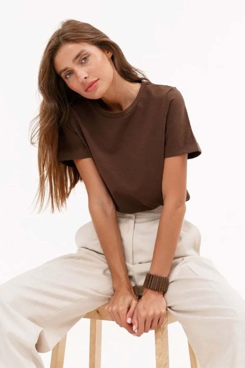 Minimalist Casual Solid Crew Neck T-shirt