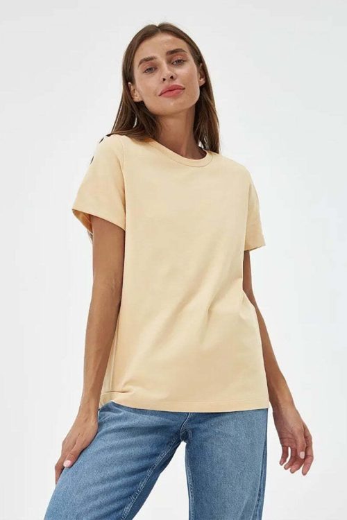Minimalist Casual Solid Crew Neck T-shirt