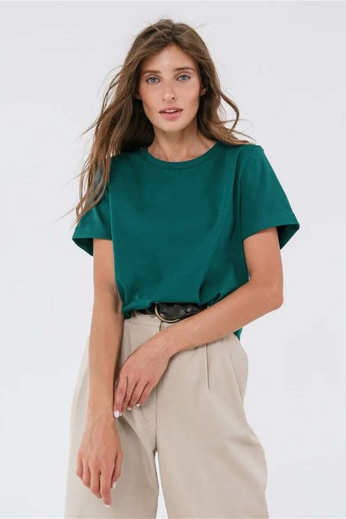 Minimalist Casual Solid Crew Neck T-shirt