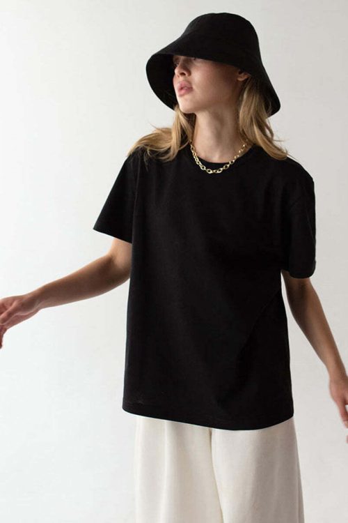 Minimalist Casual Solid Crew Neck T-shirt