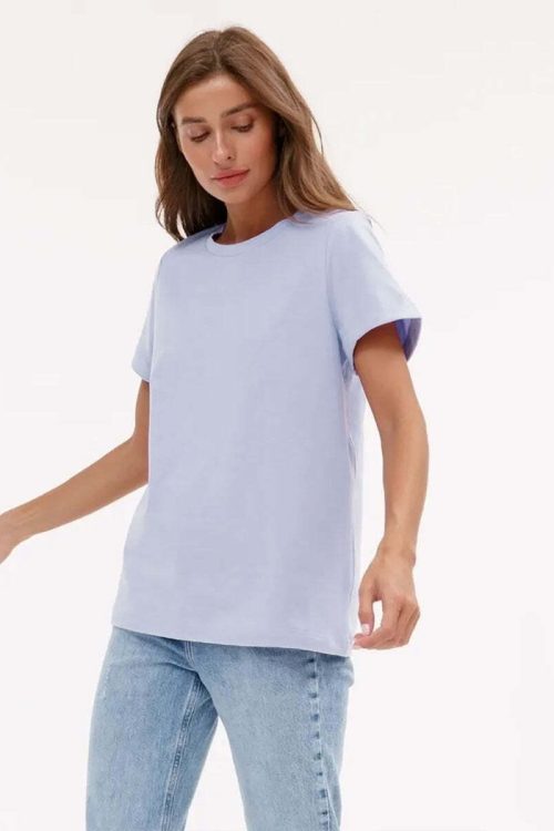 Minimalist Casual Solid Crew Neck T-shirt