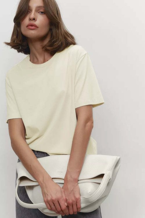 Minimalist Casual Solid Crew Neck T-shirt