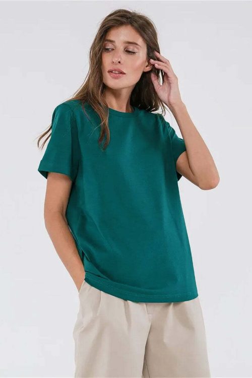 Minimalist Casual Solid Crew Neck T-shirt