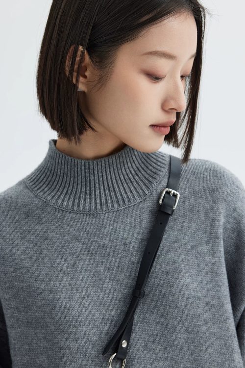 Mock Neck Knit Dress